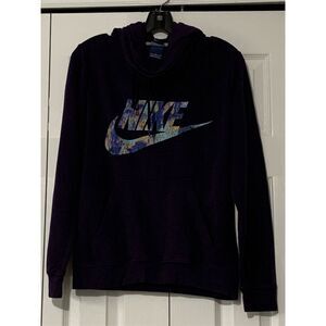 Nike Women's Funnel Neck Hoodie Purple Size M‎ Long Sleeve Pullover